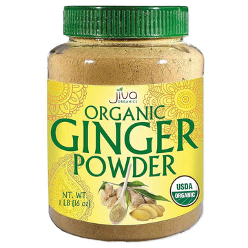 Jiva Organics Organic Ginger Root Powder, 1 LB Bulk - Non-GMO - for Cooking, Baking, Tea & More