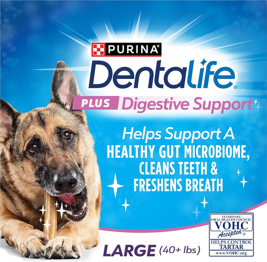 Dentalife Purina Plus Digestive Support Chicken And Pumpkin Flavor Large Dog Dental Chews - 6 Ct. Pouch