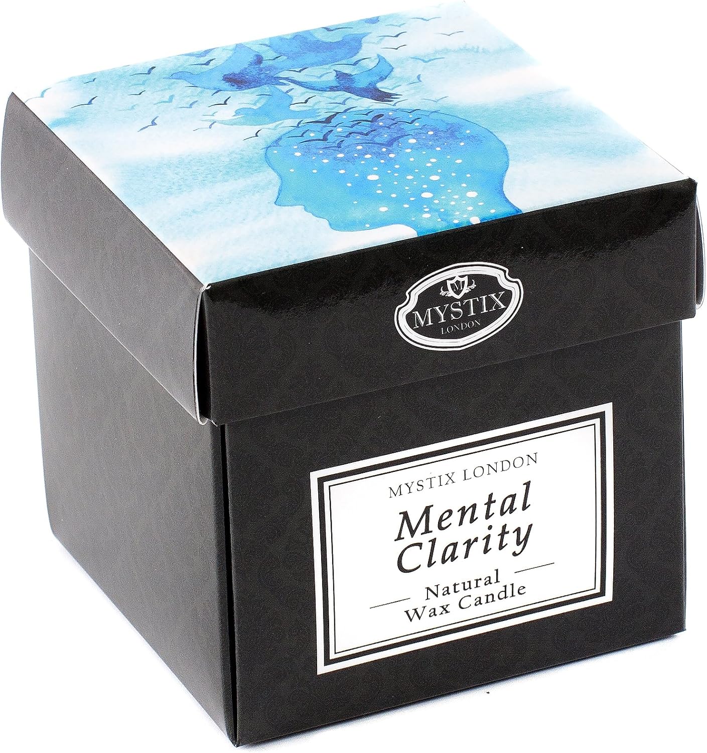 Mystix London | Mental Clarity - Scented Candle Large 29cl | Best Aroma for Home, Kitchen, Living Room and Bathroom | Perfect as a Gift | Reusable Glass Jar