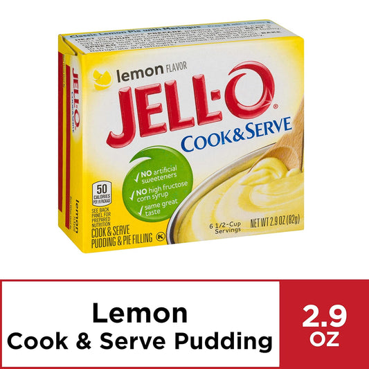 Jell-O Cook & Serve Lemon Pudding & Pie Filling, 2.9 Ounce (Pack Of 6)