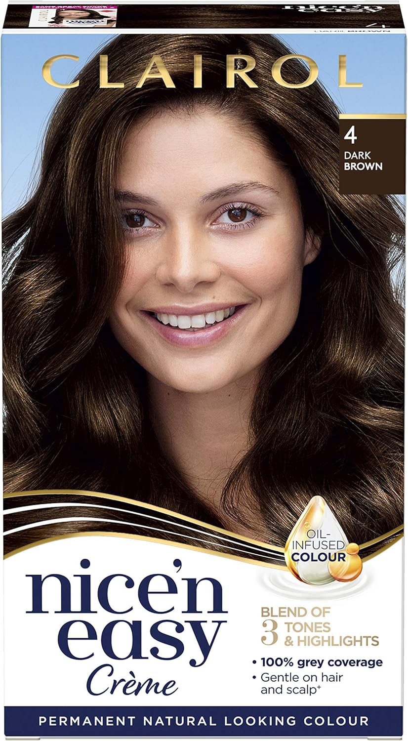 Clairol Nice'n Easy Permanent Colour + Root Touch Up (4 Dark Brown) : Amazon.co.uk: Beauty