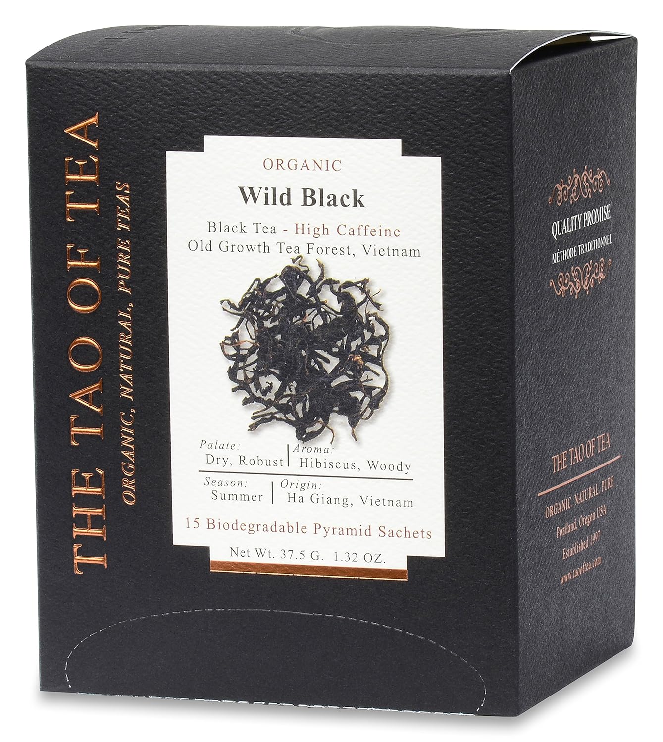 The Tao Of Tea Wild Black Box Pyramid Sachets, 1.32 Ounce