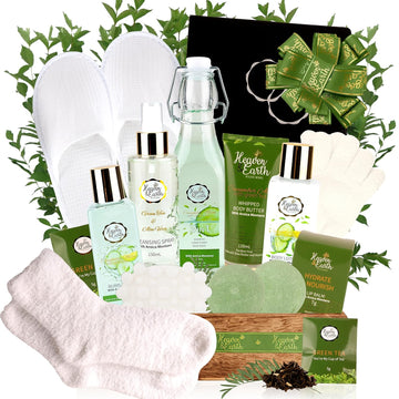 Tea Tree And Arnica Oil Bath & Body Gift Basket For Men & Women. Natural Spa Basket For Women & Men. Aromatherapy Bed Bath Body Spa Gift Set, Lotion Gift Set