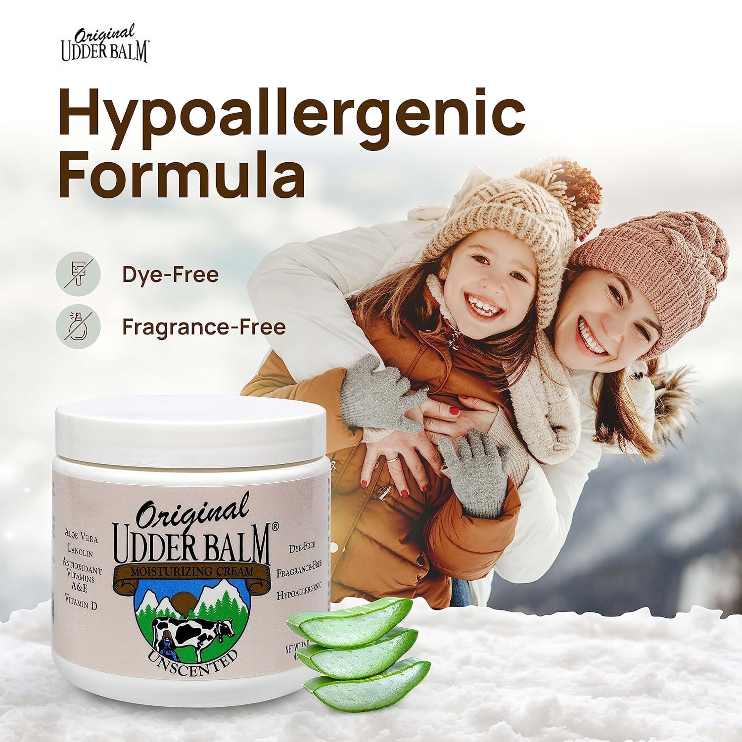 Original Udder Balm Unscented Jar - Made In Usa - Hypoallergenic Moisturizer Cream For Dry, Cracked Skin, 16 Oz : Body Gels And Creams : Beauty & Personal Care