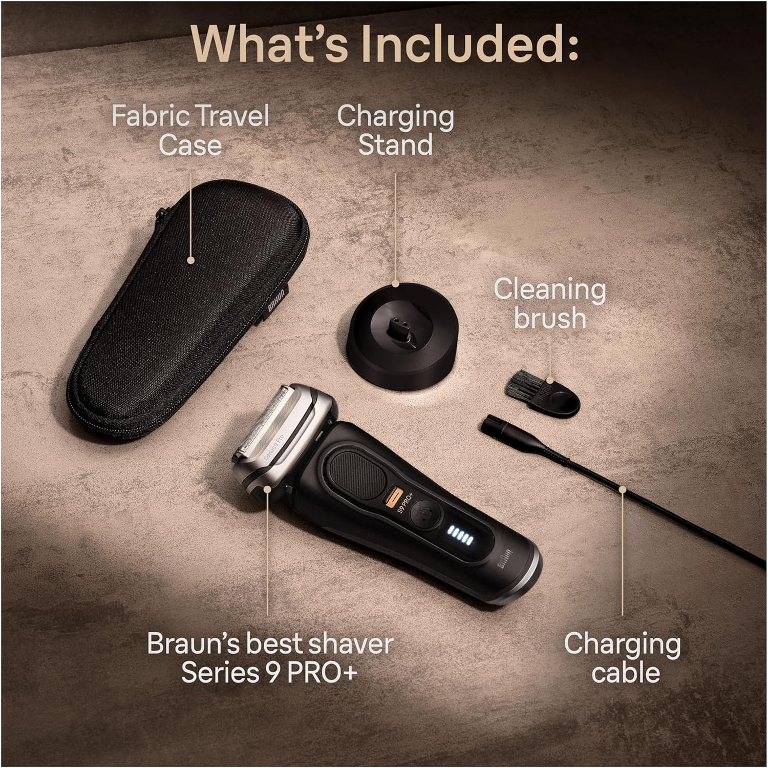 Braun Beard Shaver Series 9 PRO+ Electric Shaver for Men Rechargeable, 5 Pro Shave Elements & Precision Long Hair ProTrimmer, PowerCase, 9527s, Silver : Amazon.co.uk: Health & Personal Care