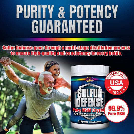 Sulfur Defense Opti-Msm 99.9% Pure Msm Powder Made In The Usa - Organi
