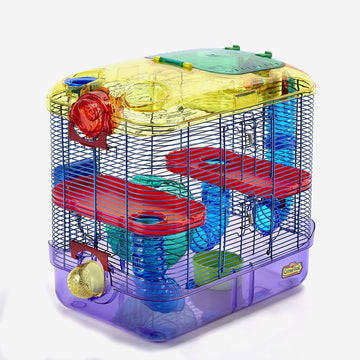 Kaytee Crittertrail Two Level Habitat For Pet Dwarf Hamsters, Gerbils Or Mice, Blue