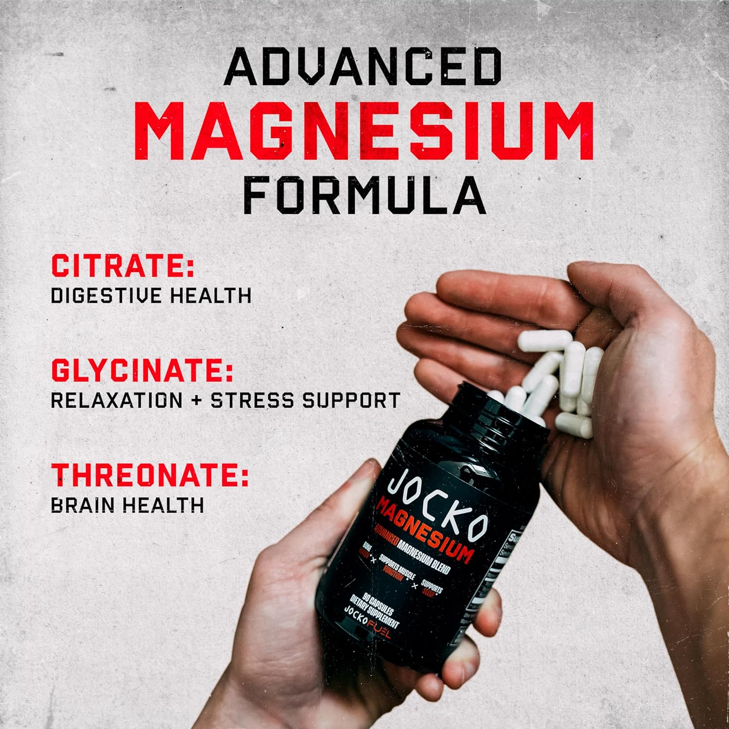 Jocko Fuel 2 Pack Supplement Bundle - Jocko Magnesium + Jocko Fish Oil : Health & Household
