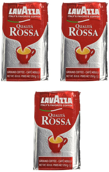 Lavazza Qualita Rossa, 8.8 Oz Brick, Ground (Pack Of 3)