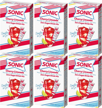 Sonic Singles To Go! Sonic Singles To Go Powdered Drink Mix, Cherry Limeade, 6 Sticks Per Box,(Pack Of 6)