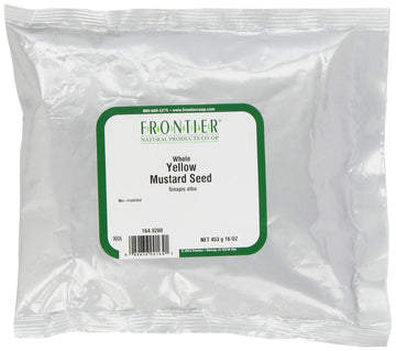 Frontier Mustard Seed, Yellow Whole (#1 Grade), 16 Ounce Bags (Pack Of 3)