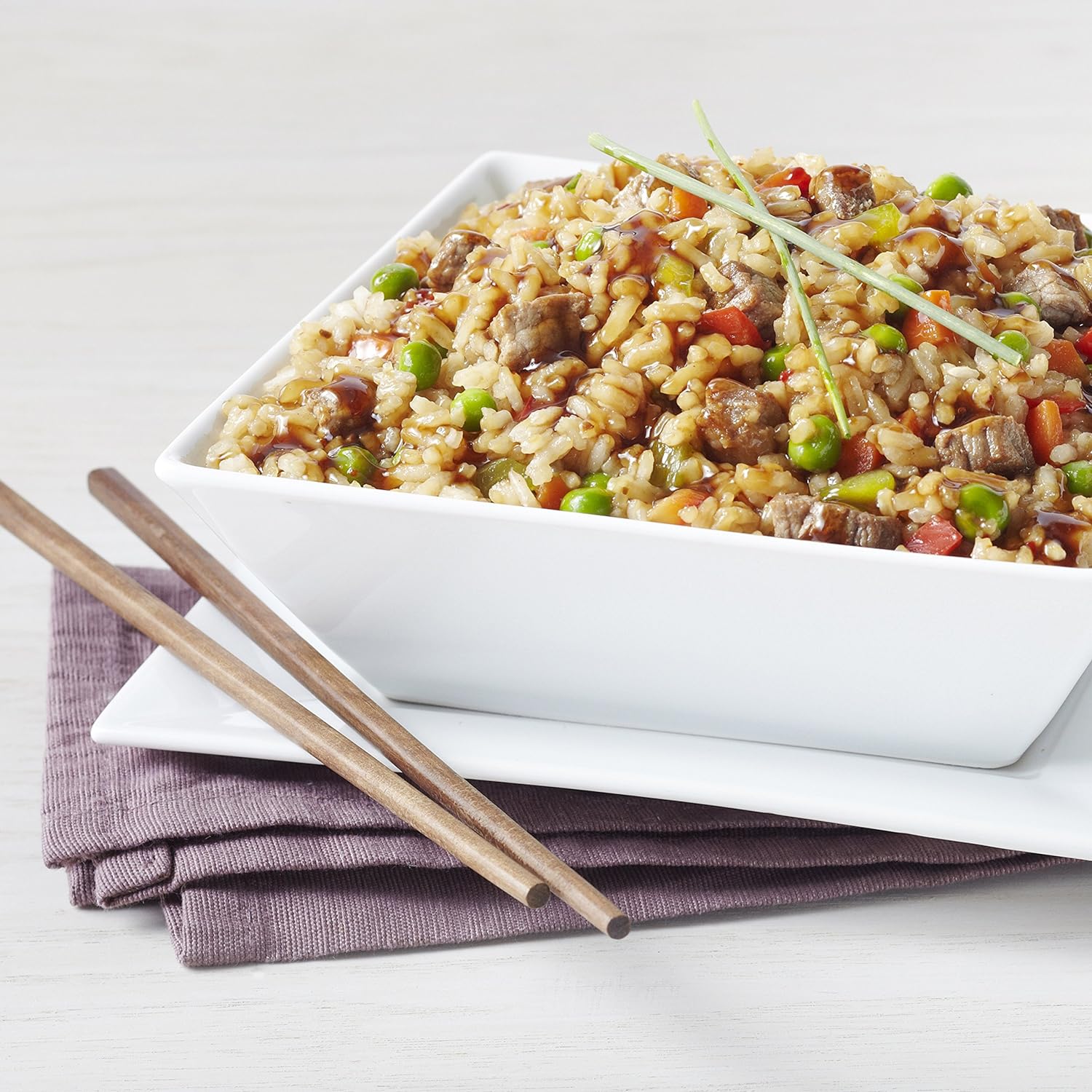 Augason Farms Teriyaki Rice and Vegetables with Freeze-Dried Beef, 38 oz : Everything Else