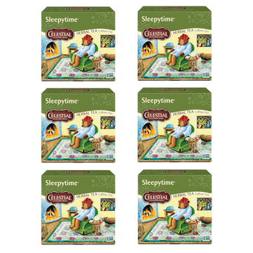 Celestial Seasonings Sleepytime Herbal Tea, Caffeine Free, 40 Tea Bags Box, (Pack Of 6)