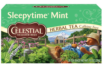 Celestial Seasonings Herbal Tea, Sleepytime Mint, Caffeine Free Sleep Tea, 20 Tea Bags (Pack Of 6)