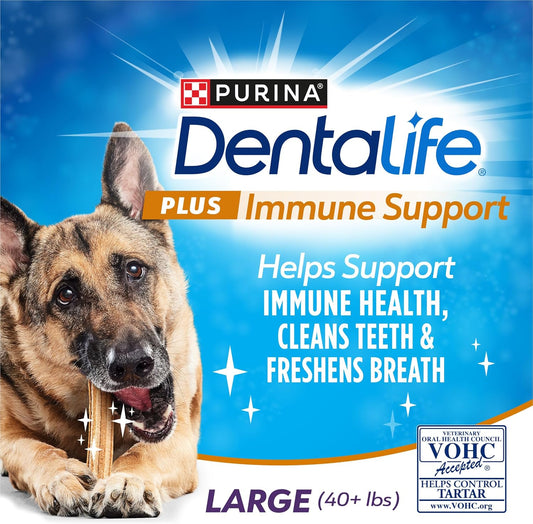 Dentalife Purina Plus Immune Support Chicken, Apple And Blueberry Flavor Dog Dental Chews - 6 Ct. Pouch