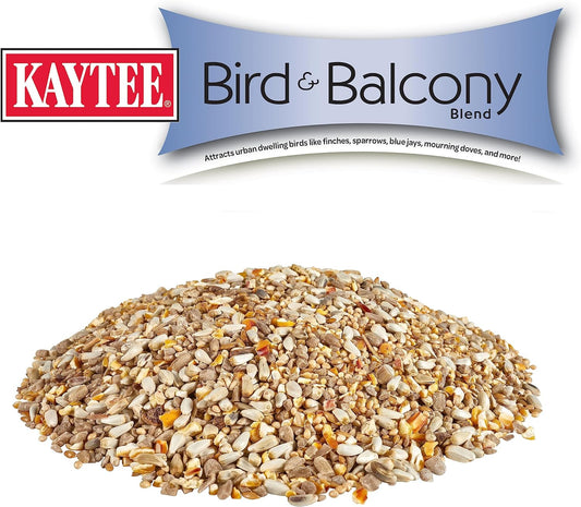 Kaytee Bird & Balcony Wild Bird Food No Mess Seed Blend For City Dwelling Birds Like Finches, Sparrows, Mourning Doves And More, 5 Lb