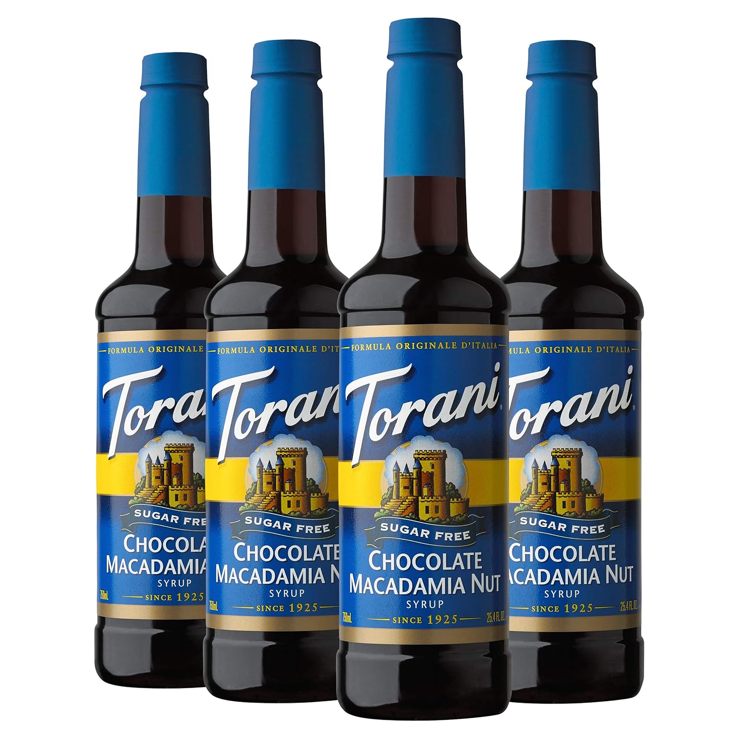 Torani Sugar Free Syrup, Chocolate Macadamia Nut, 25.4 Ounces (Pack Of 4)