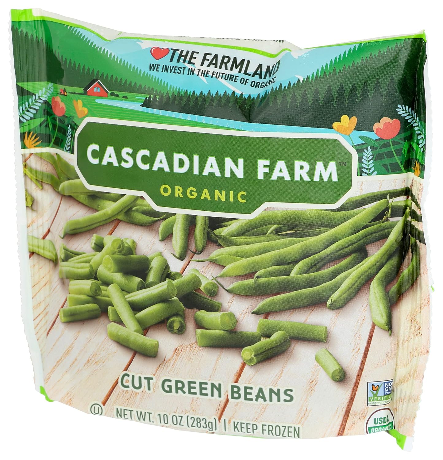Cascadian Farm Organic Cut Green Beans, Non-GMO, Frozen Vegetables, 10 oz. : Grocery & Gourmet Food