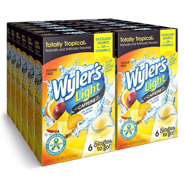 Wyler'S Light Singles To Go Caffeinated Drink Mix - Totally Tropical Powder Sticks -72 Total Servings (Pack Of 12)