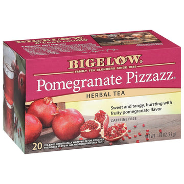 Bigelow Tea Pomegranate Pizzazz Herbal Tea, Caffeine Free Tea With Pomegranate, 20 Count Box (Pack Of 6), 120 Total Tea Bags