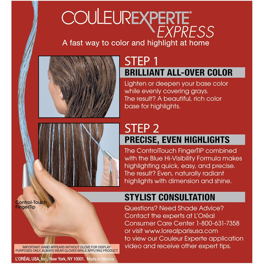 L'Oreal Paris Couleur Experte 2-Step Home Hair Color And Highlights Kit, French Éclair