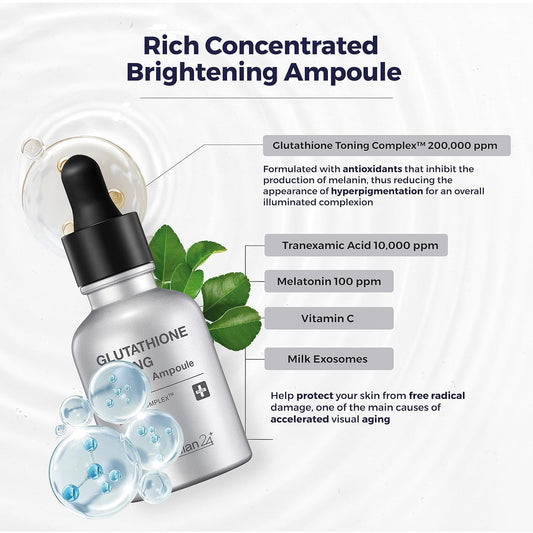 Valentines Day Gifts Centellian 24 Glutathione Toning Boosting Ampoule (1.01Fl Oz) Illuminated & Even Skin Tone With 200,000 Ppm Glutathione Complex, Niacinamide & Vitamins. Korean Skin Care