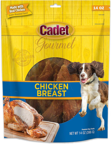 Cadet Gourmet Chicken Breast Dog Treats - Healthy & Natural Chicken Dog Training Treats For Small & Large Dogs - Inspected & Tested In Usa (14 Oz.)