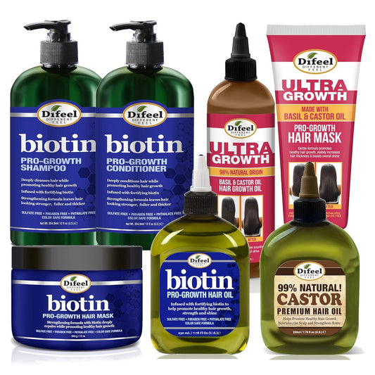 Difeel Biotin Ultra Growth Beauty Bomb For Hair Growth 7-Piece Set