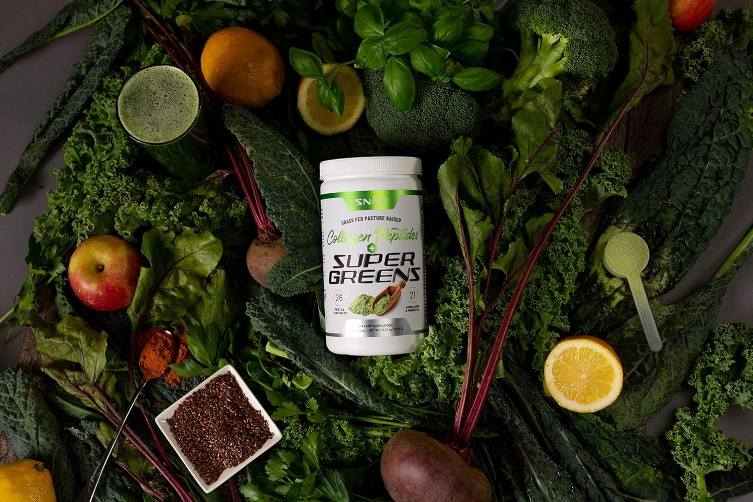 Beet Root Powder + Super Greens (2 Products) : Health & Household