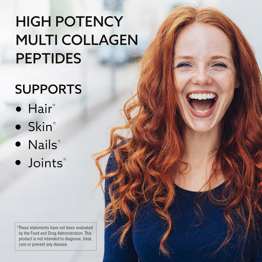 Multi Collagen Peptides Powder - Hydrolyzed Type 1 & 3 For Hair, Skin, Nails & Joints - Unflavored, Grass-Fed, Keto & Paleo Friendly For Women & Men - 41 Servings