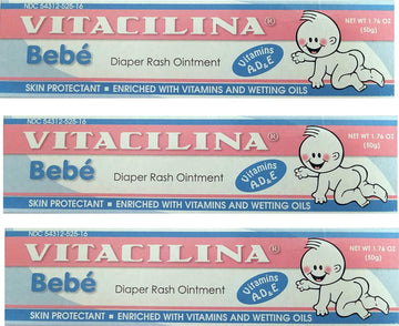 Vitacilina Bebe Diaper Rash Ointment 1.76 Ounces. 3 Pack