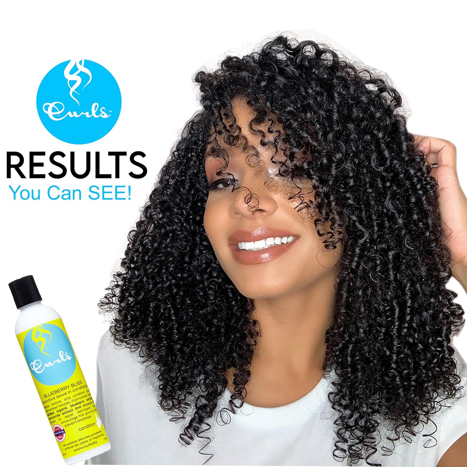 Curls Blueberry Bliss Reparative Leave In Conditioner - 12 Oz, Helps Repair Damage And Prevent Breakage, Conditioner For Curly Hair, Wavy, And Coily Hair Types : Beauty & Personal Care