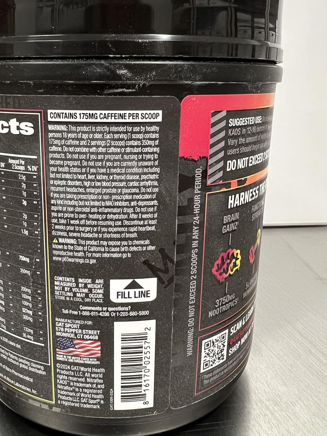 Nitraflex Kaos Berry Lemonade Pre-Workout Powder, : Health & Household