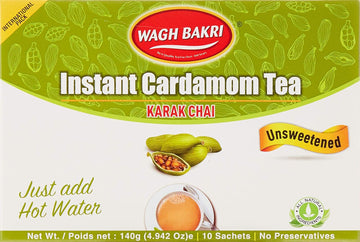 Wagh Bakri | Instant Masala Tea | Unsweetened No Added Sugar | 80G 10 Sachets (2.82 Oz)