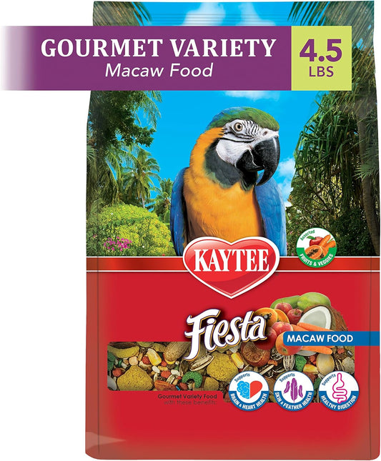 Kaytee Fiesta Macaw Pet Bird Food, 4.5 Lb