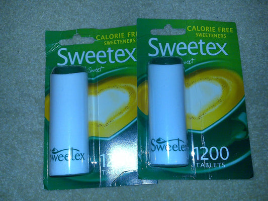 2 Packs Of 1200 Sweetex Tablets Dispenser Tablets -New