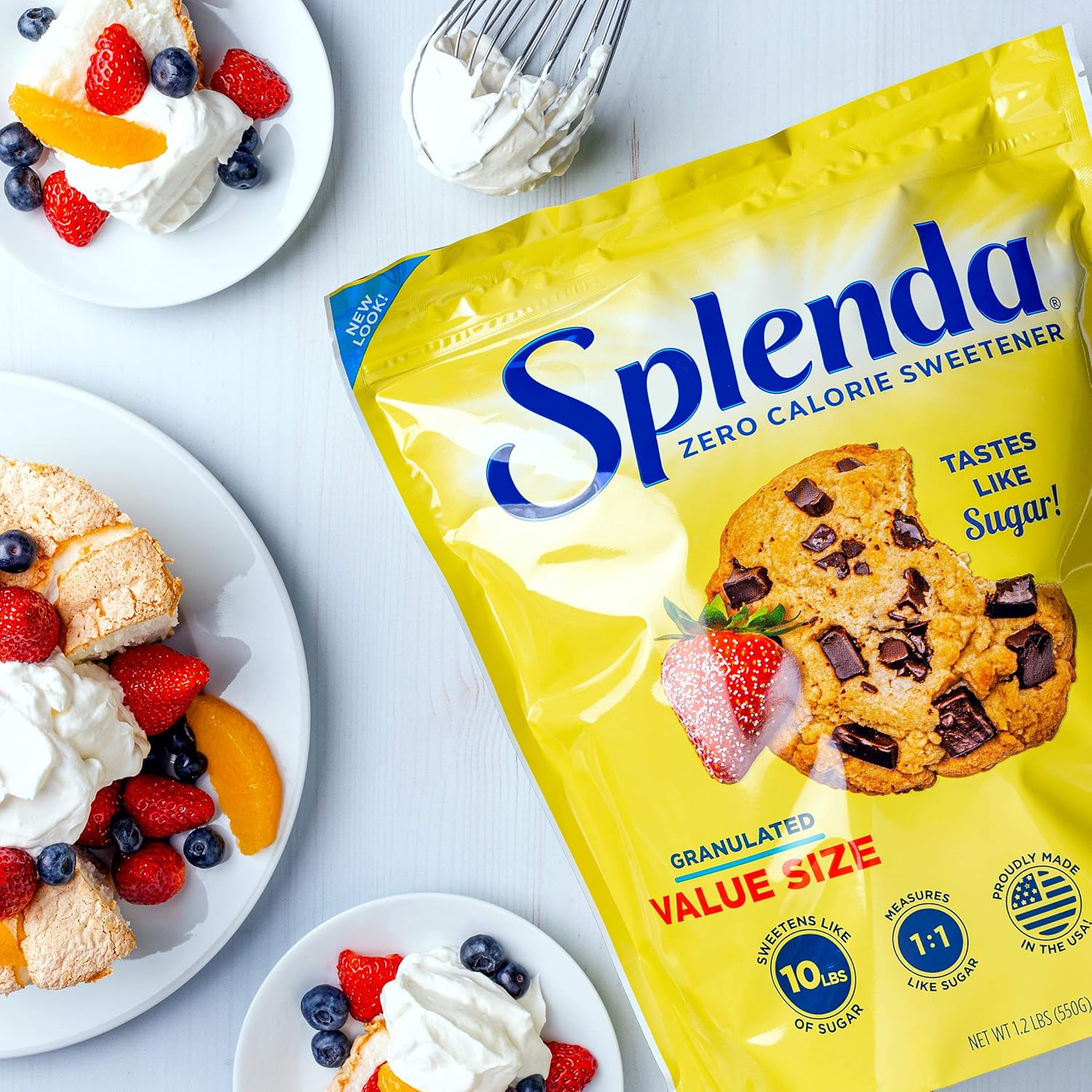 SPLENDA Zero Calorie Sweetener, Granulated Sugar Substitute, 1.2 Pound Bag : Grocery & Gourmet Food