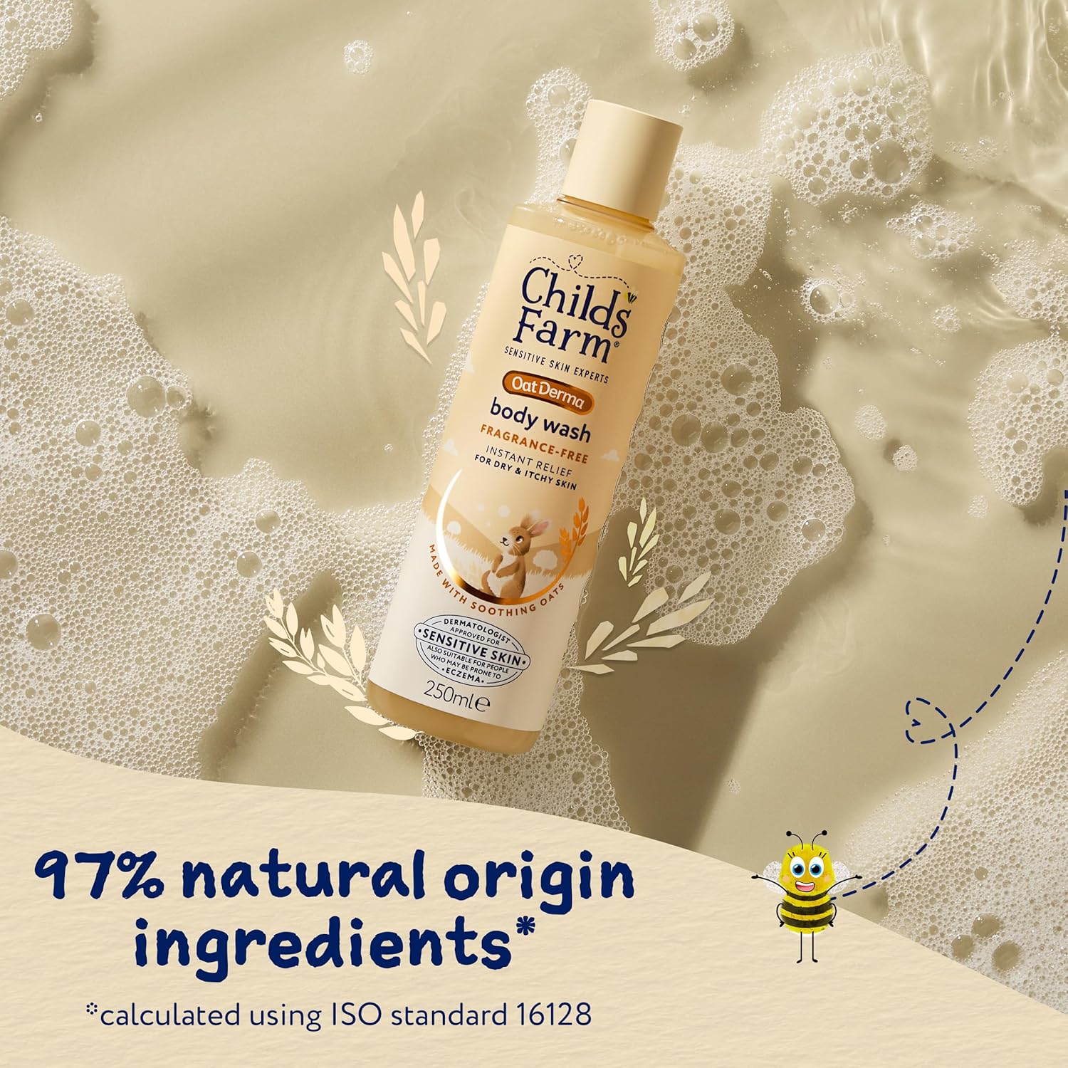 Childs Farm OatDerma Body Wash, Fragrance Free, Soothing Face Bath Shower Gel, Sensitive Skin Soap, Baby Kids, 250ml : Amazon.co.uk: Beauty