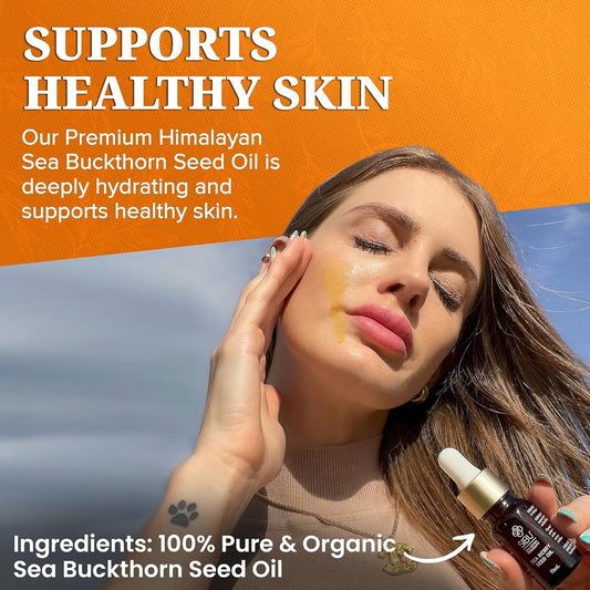 Sibu Premium Himalayan Sea Buckthorn Seed Oil, Usda Organic (30Ml) – Amazing For Sensitive Skin, Breakouts, & Irritation