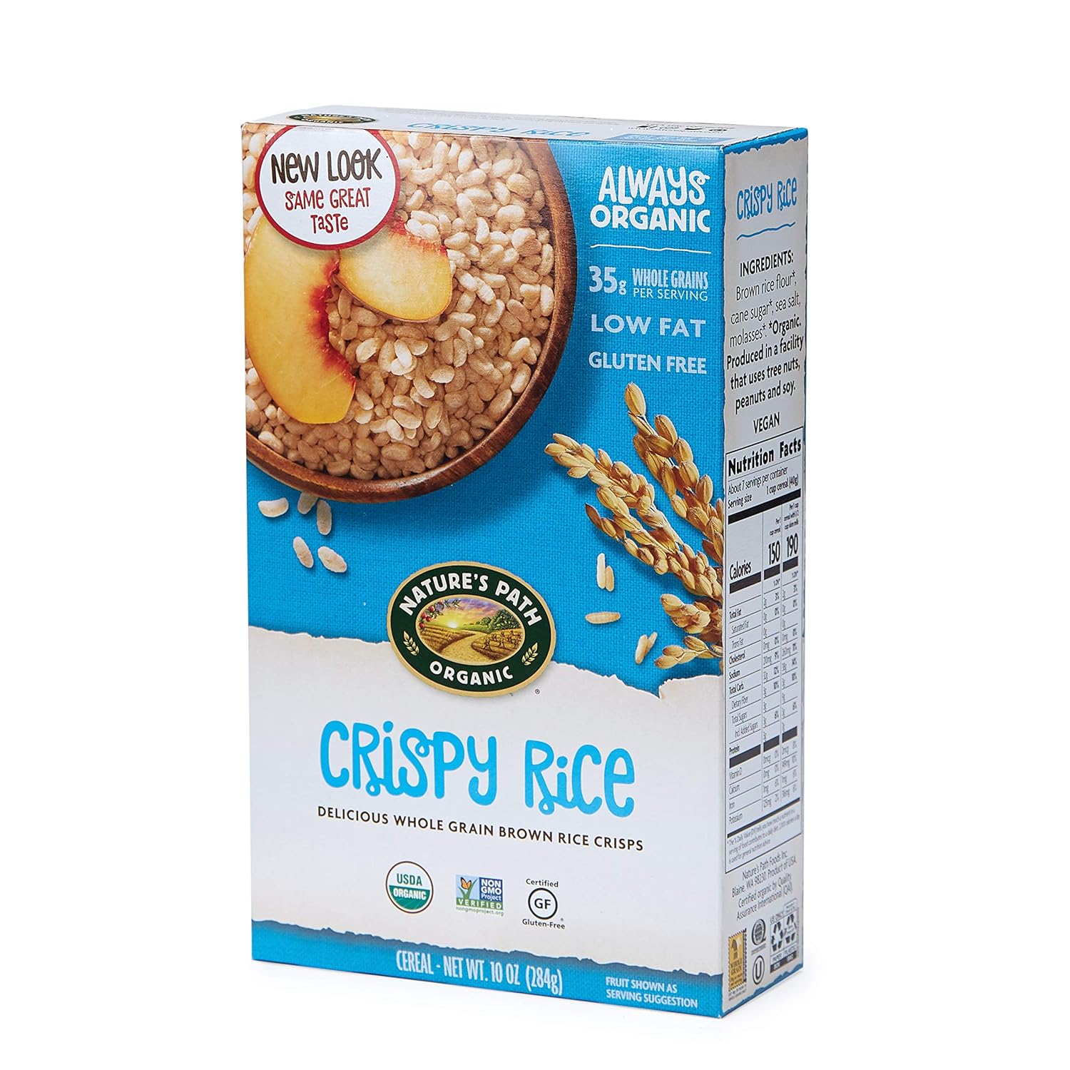 Nature's Path Organic Gluten Free Crispy Rice Cereal, 10 Ounce (Pack of 6), Rated Best Cereal on Taste and Nutrition from Consumer Reports January 2023