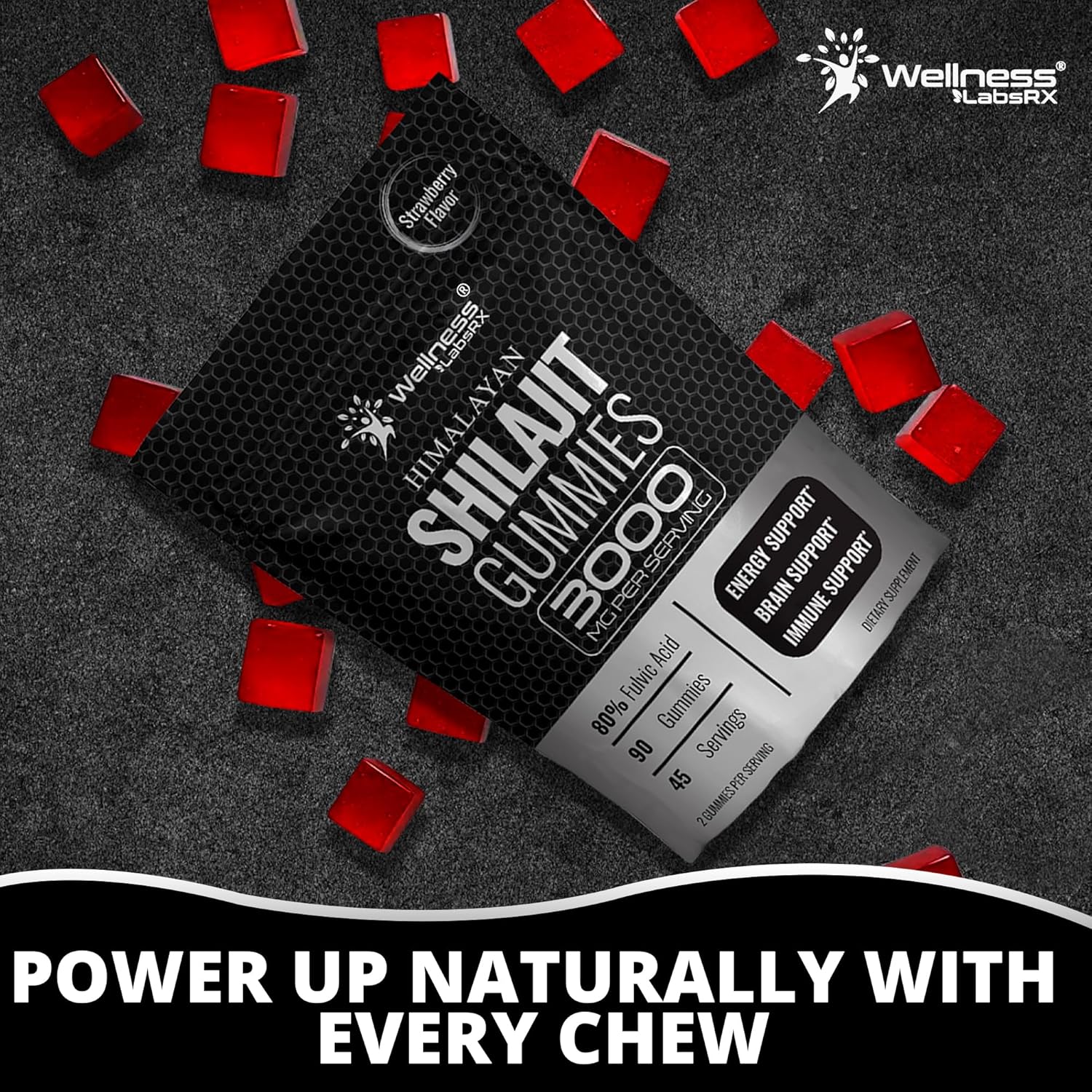 Buy Shilajit Gummies For Men - 3000Mg Pure Himalayan Shilajit For Women, Keto-Friendly, Rich In Trace Minerals & Fulvic Acid, Ultra-Strength Energy Support, Immune Health & Workout - 90 Count On  Free Shipping On Qualified Orders