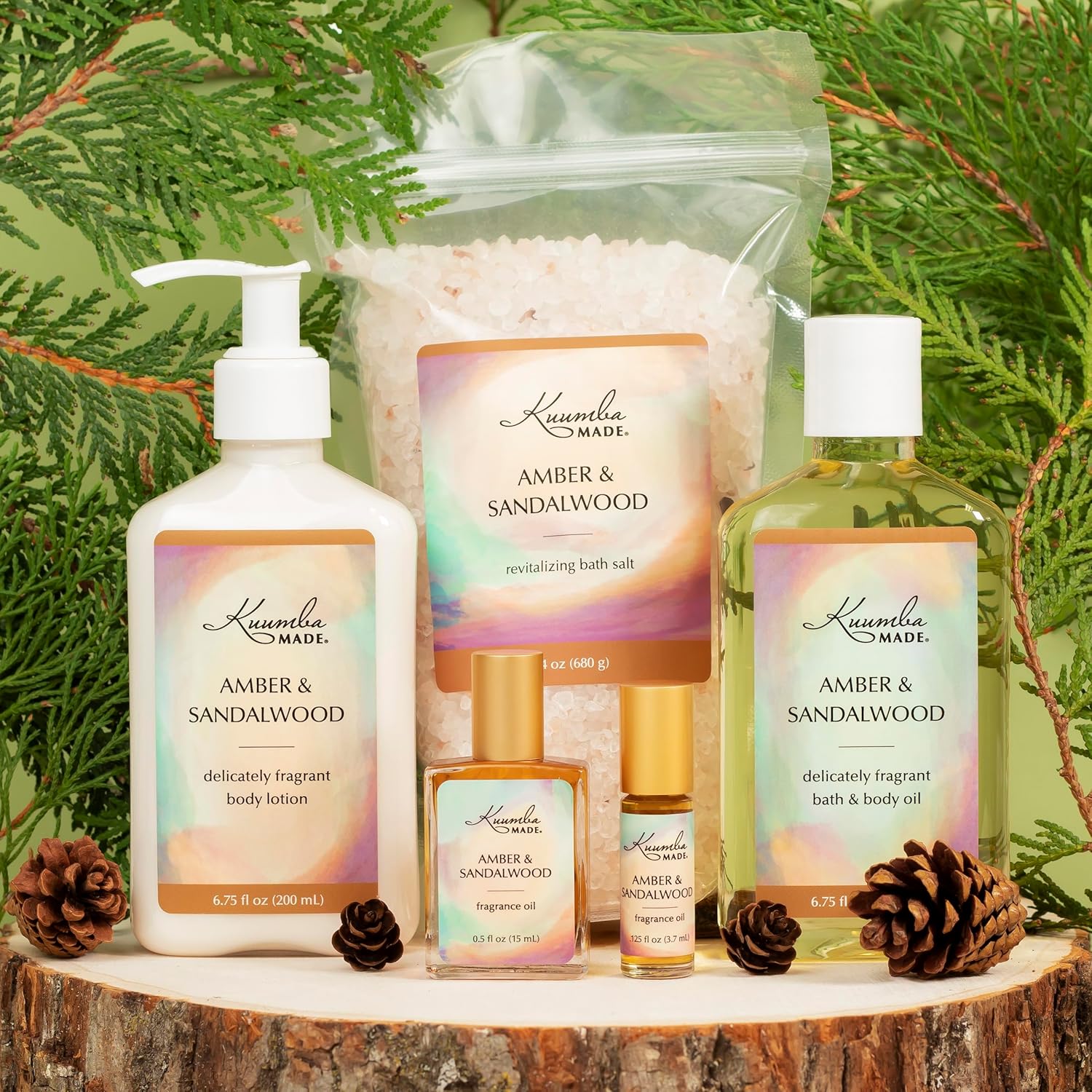 Kuumba Made Amber & Sandalwood Body Lotion 6.75 Fl Oz | Moisturizing Scented Lotion With Dispenser Pump : Beauty & Personal Care