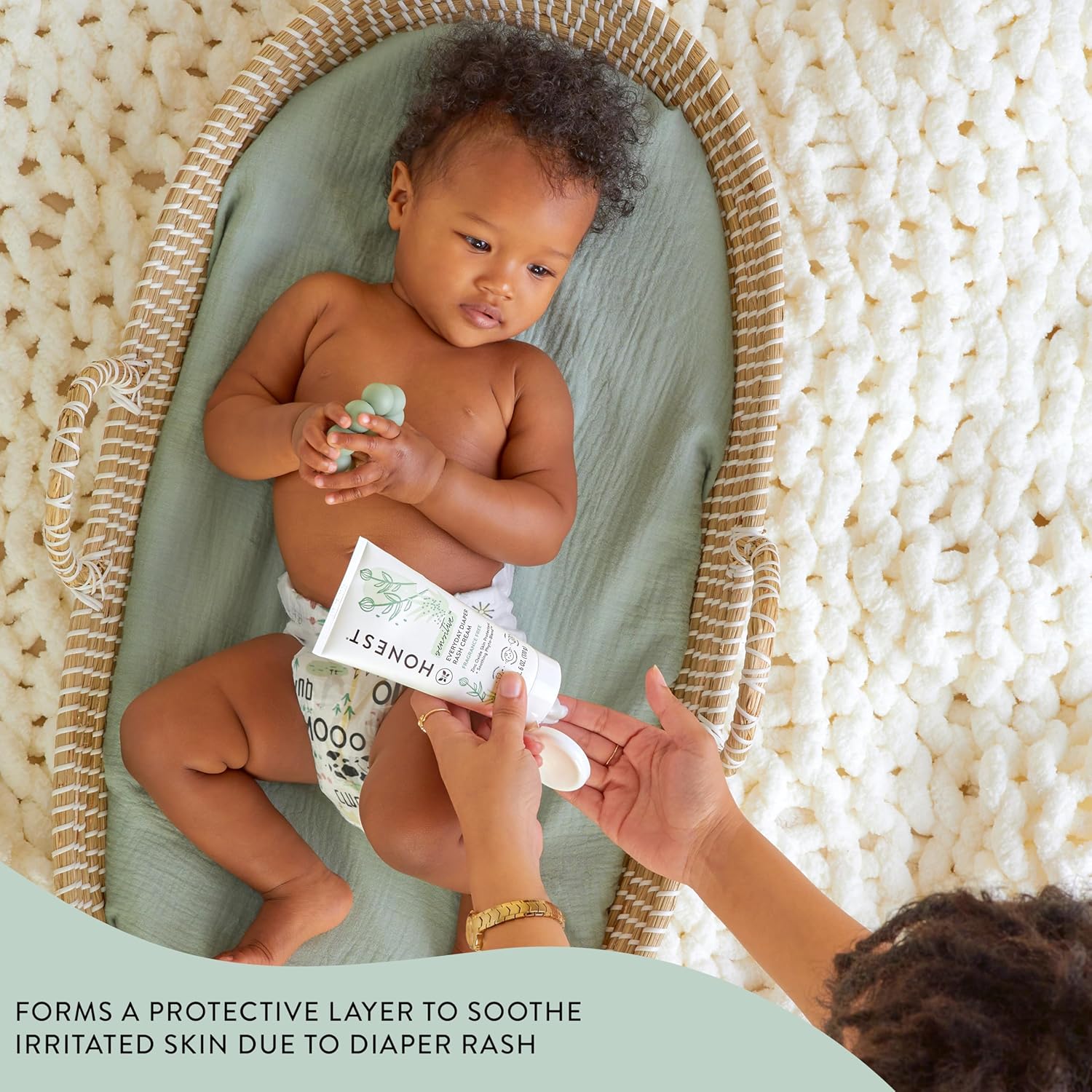 The Honest Company Hypoallergenic Diaper Rash Cream | Moisturizing + Calming Zinc Oxide Ointment | Nea Recognized, Cruelty Free | Value Size, 6 Oz : Baby