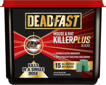 Deadfast Mouse and Rat Killer Plus Poison, 15 Block - Green?20300394