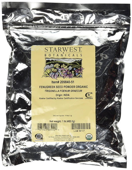 Starwest Botanicals Organic Fenugreek Seed Powder, 1 Pound : Grocery & Gourmet Food