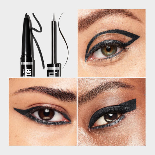 Revlon Liquid Eyeliner & Smoky Kohl Pencil, Colorstay Line Creator Eye Makeup, Waterproof & Transferproof, Blackout, 0.004 Oz