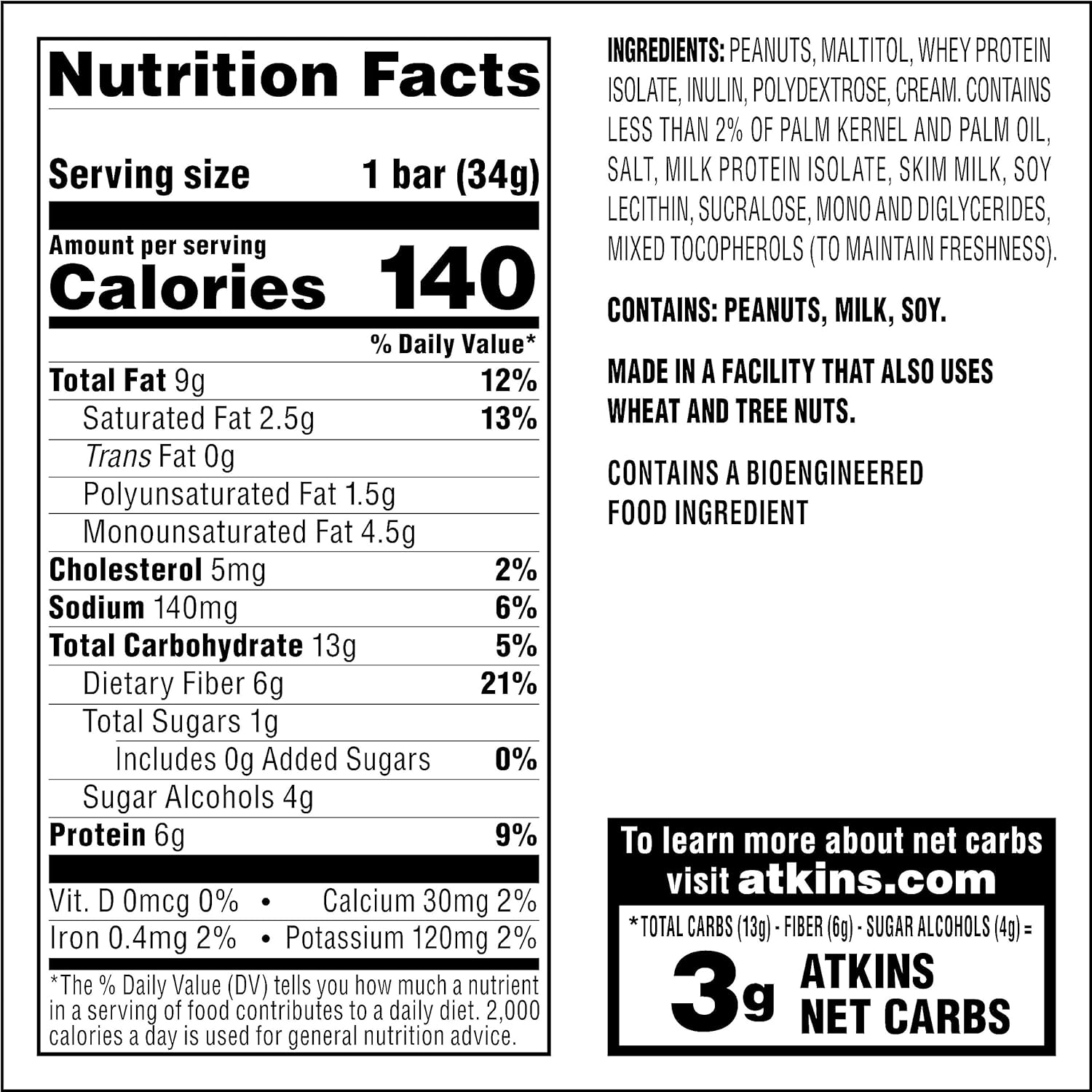 Atkins Endulge Treat, Peanut Caramel Cluster Bar, Rich Nougat Center dipped in Caramel, with Savory Peanuts. Keto-Friendly. (16 Bars) : Atkins: Health & Household