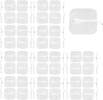 Med-Fit ® Tens Pads: 40 Pads In 10 Packs Of Extra Long-Lasting, Self-Adhesive Pads (5Cm X 5Cm / 2"X 2") Compatible With Most Tens Machines