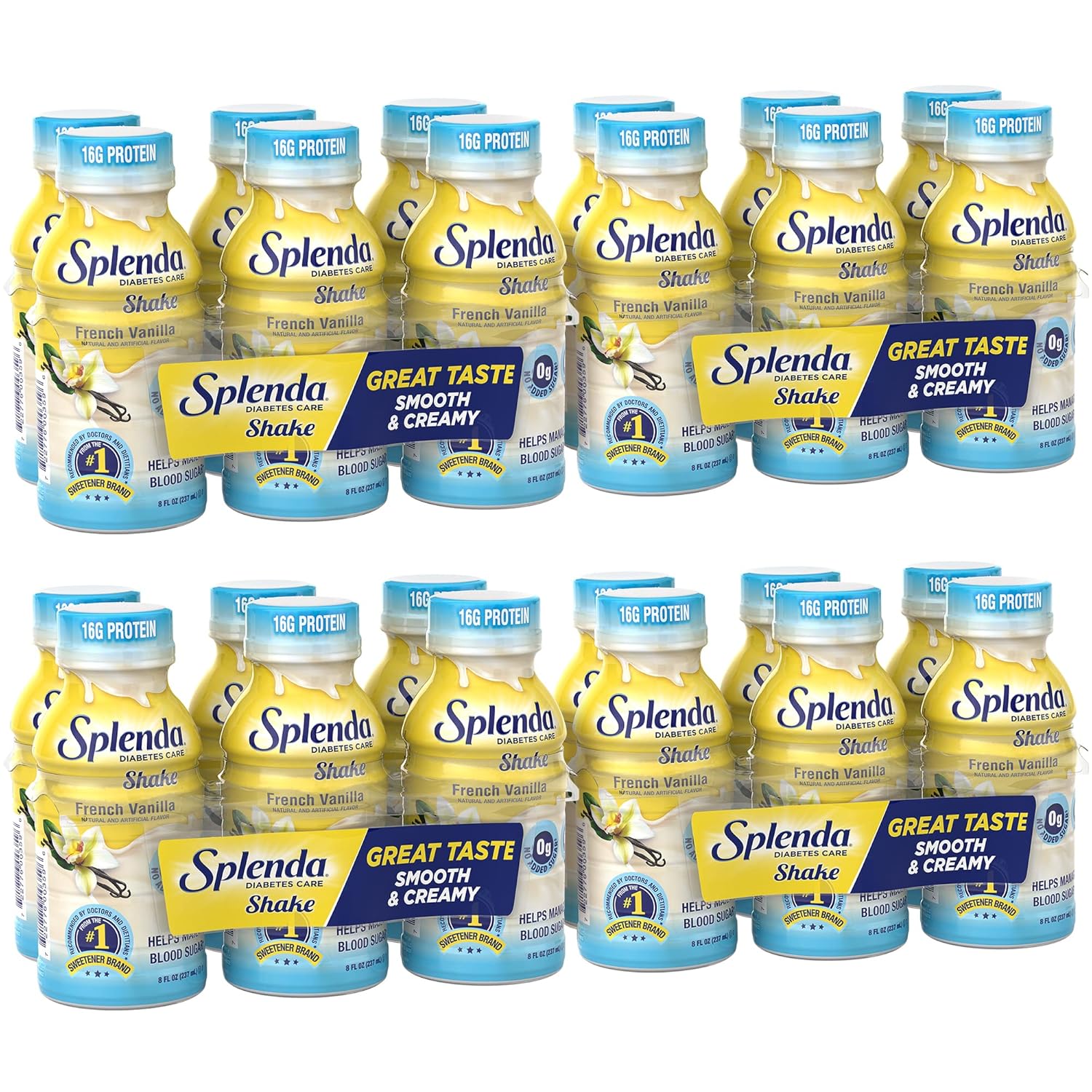 Splenda Diabetes Care Shakes - Meal Replacement Shake, French Vanilla, 8 Fl Oz (Pack Of 24)