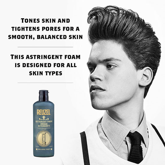 Reuzel Astringent Foam, Non-Drying, Soothes And Tightens Pores, Maintains Clear Balanced Skin, Oil-Free Vegan Formula, For All Skin Types, 6.76 Oz